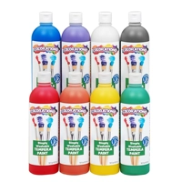 Colorations Paraben-Free Simply Washable Tempera Paint, Rainbow Plus 8 Pack, Matte Finish, Classroom