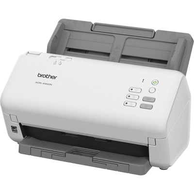 Brother ADS-4300N Professional Desktop Scanner with Fast Scan Speeds, Duplex, and Networking,White Brother ADS-4300N Professional Desktop Scanner with Fast Scan Speeds, Duplex, and Networking,White