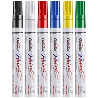 Overseas Paint Pens Paint Markers, 6 Colors Oil Based Permanent Markers