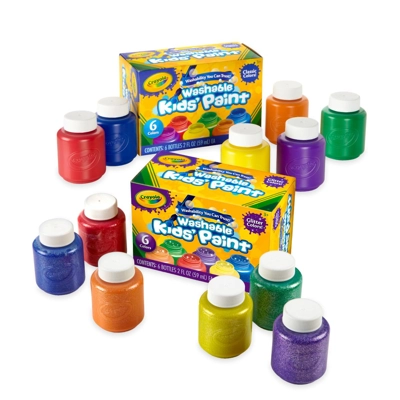 Crayola Washable Kids Paint Set (12ct), Classic and Glitter Paint for Kids, Essential Arts & Crafts Crayola Washable Kids Paint Set (12ct), Classic and Glitter Paint for Kids, Essential Arts & Crafts
