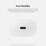 SAMSUNG 25 Wall Charger USB C Adapter, Super Fast Charging Block for Galaxy Phones and Devices