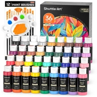 Shuttle Art Acrylic Paint Set, 36 Colors Acrylic Paint wit..