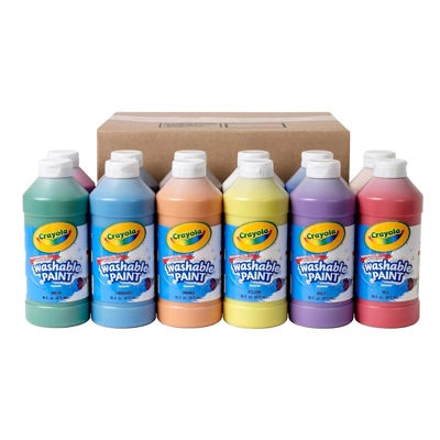 Crayola Washable Paint for Kids (12ct), Teacher Supplies, School Classroom Must Have, Bulk Paint Set Crayola Washable Paint for Kids (12ct), Teacher Supplies, School Classroom Must Have, Bulk Paint Set
