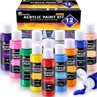 ESSENSON Acrylic Paint, 12 Colors Acrylic Paint Set, 2oz/5..