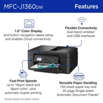 Brother Work Smart 1360 Wireless Color Inkjet All-in-One Brother Work Smart 1360 Wireless Color Inkjet All-in-One