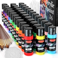 55PCS Acrylic Paint Set of 36 Colors 2fl oz 60ml Bottles 1..