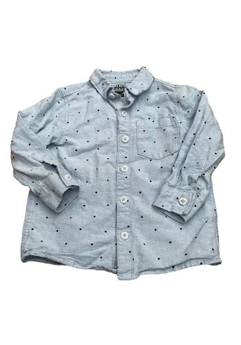 F&F baby boys shirt 12-18 months cotton blue good condition