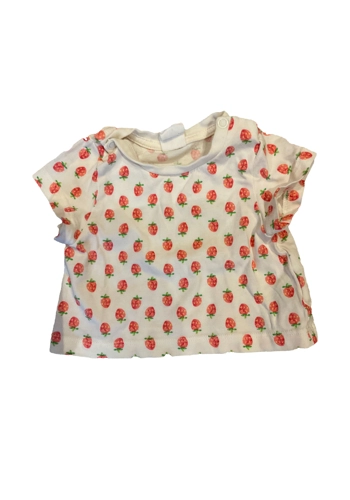 H&M baby girl 0-1 month strawberry design t-shirt