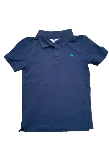 H&M navy blue boys polo top 8-10 years VGC