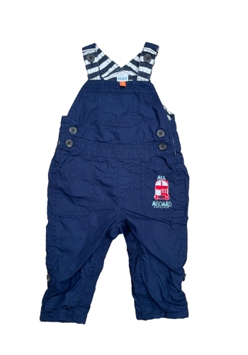 Waitrose Mini baby boy navy blue dungarees 3-6 months