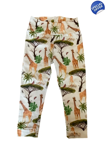 Unisex safari animals handmade leggings 9-12 months unisex