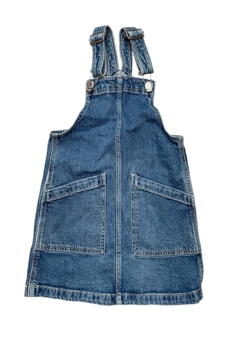 H&M girls denim dungaree dress 4-5 years