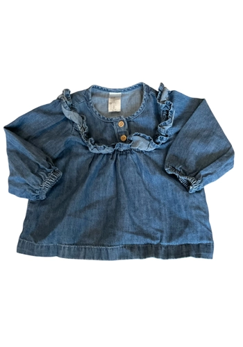 H&M baby girl frilled top 4-6 months
