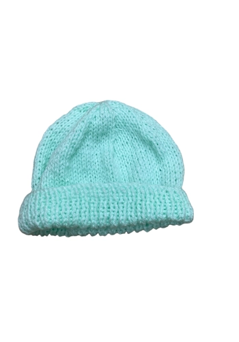 Hand knitted unisex 0-3 months baby boy girl hat