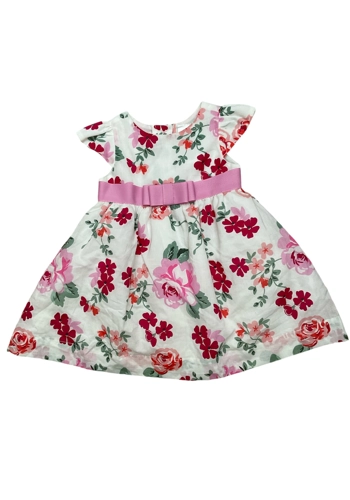 Pretty baby girl floral summer dress 0-3 months vgc