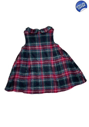 Next baby girls tartan winter dress 6-9 months