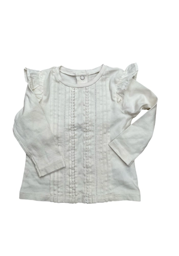 Mothercare baby girl cream detail top 3-6 months