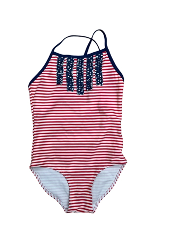 H&M girls striped swim suit 4-6 years