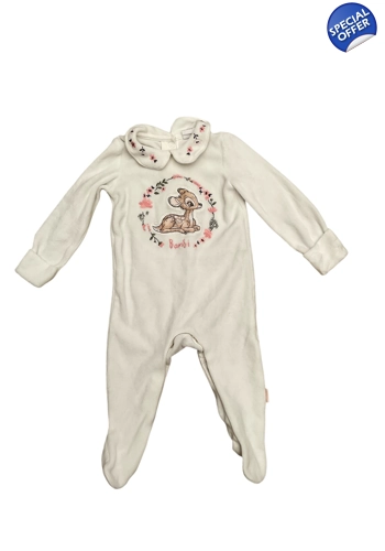 Disney Bambi velour girls sleep suit 3-6 months good condition