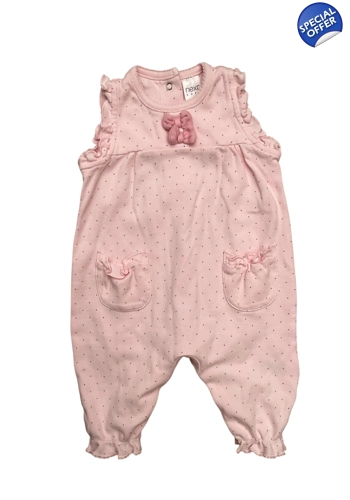 Next pretty baby girl jersey romper 0-3 months hardly worn