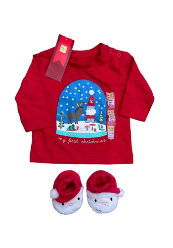 BNWT M&S baby top snow globe 0-1 month