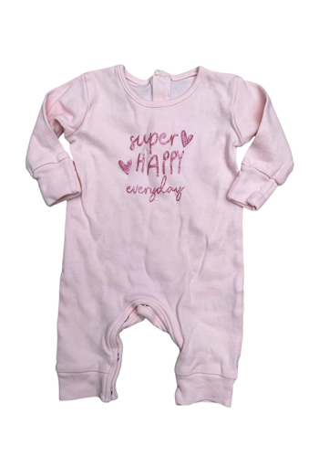 Hardly worn baby girl newborn sleep suit baby pink