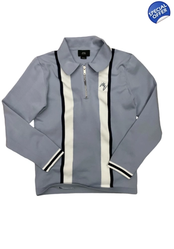 River Island boys smart top with collar 7-8 years blue VGC