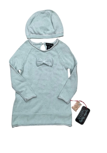 BNWT Cynthia Rowley 18-24 months girls cotton jumper dress hat set gift