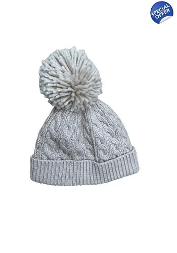 Next baby boy girl cotton cable hat 0-3 months VGC
