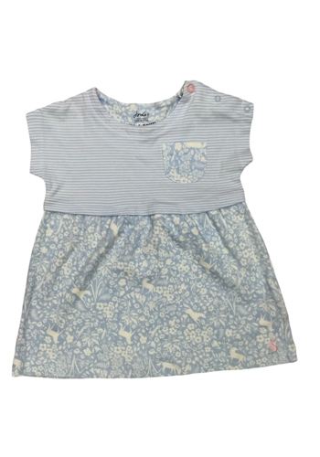 Joules baby girl blue jersey dress 9-12 months
