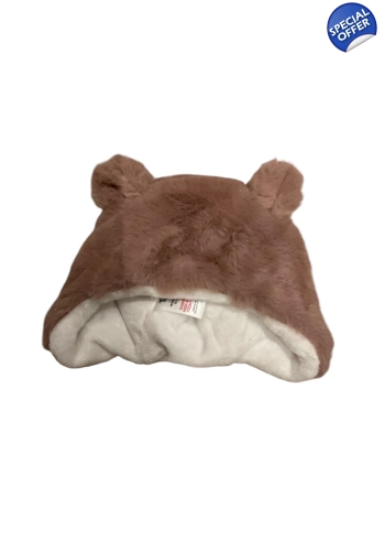 Tu faux fur cosy baby girl hat newborn very good condition