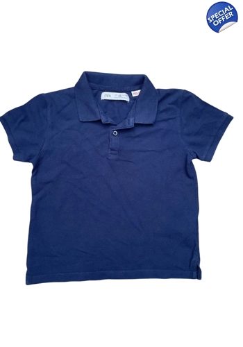 Zara boys navy polo top 4-5 years VGC