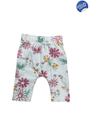 Baby girl floral first size 9lbs leggings vgc