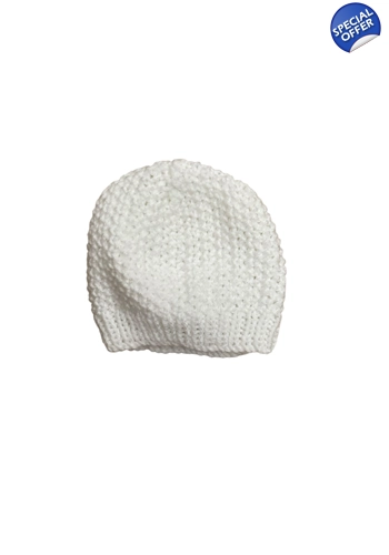 New without tags baby hat unisex 0-3 months white