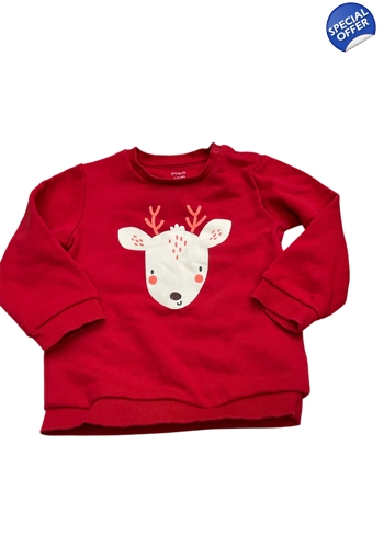 M&S 12-18 months deer sweatshirt vgc