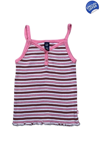 Gap girls ribbed striped vest top 4 years vgc