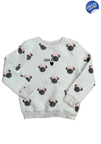 Girls Minnie Mouse sweatshirt 5-6 years good condition