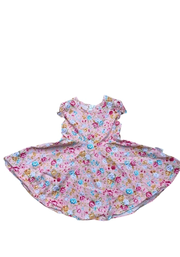 Baby girl floral cotton summer dress 6-9 months vgc