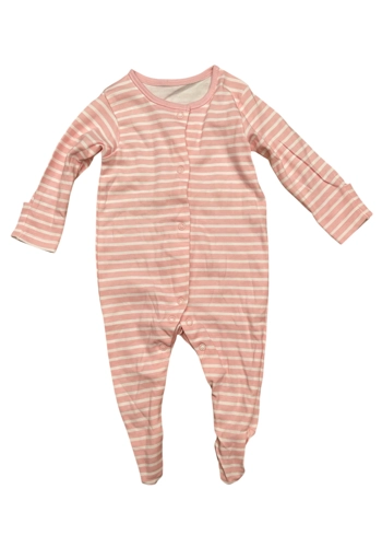 BNWOT George baby girl pink striped sleep suit 0-3 months