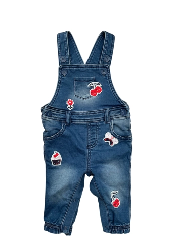 Bluezoo baby girl embroidered baby girl 3-6 monthsdungarees