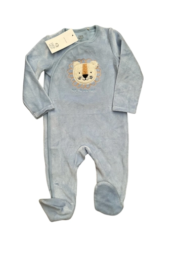 BNWT Fred & Flo baby boy velour sleep suit 6-9 months