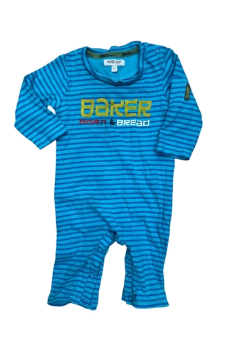 Ted Baker turquoise striped romper 3-6 months vgc
