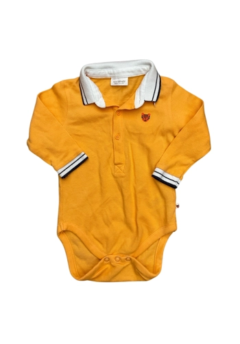 Next baby boy gold polo bodysuit 3-6 months vgc