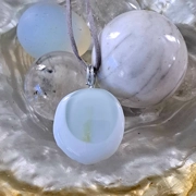 Fused Glass white Pendant