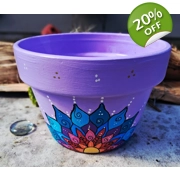 Hand-Painted Mandala Flower Pot – Vibrant, Artistic & One-of-a-Kind