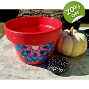 Hand-Painted Mandala Flower Pot – Vibrant, Artistic & One-of-a-Kind