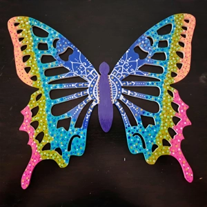Colorful Mandala Wood Hanging Wall Decor Butterfly