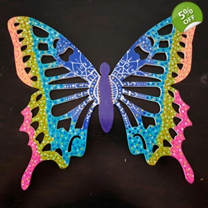 Colorful Mandala Wood Hanging Wall Decor Butterfly