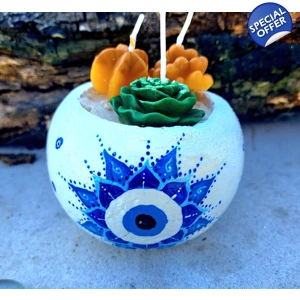 Candle Cement mandala Full Color Pot