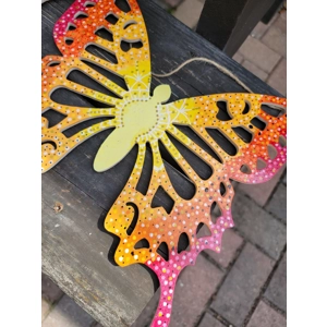 Colorful Mandala Wood Hanging Wall Decor Butterfly